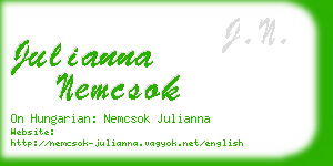 julianna nemcsok business card